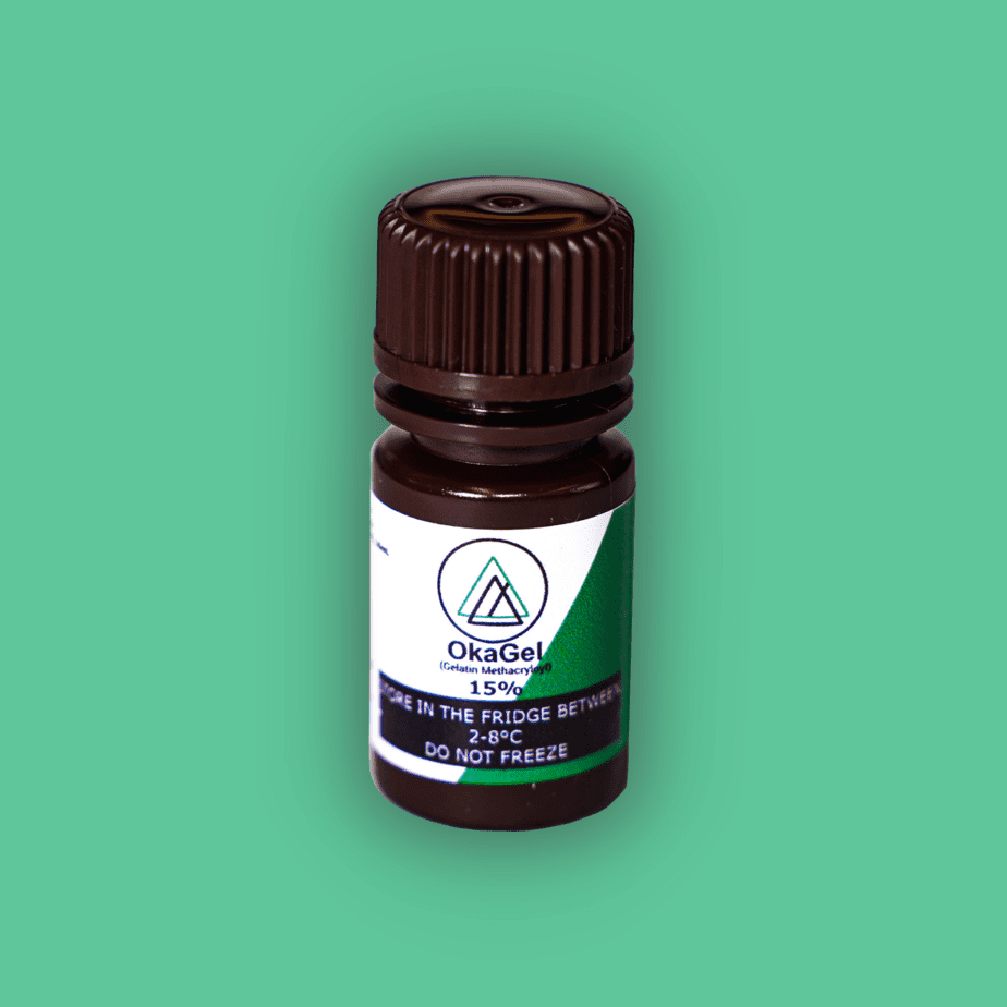 OkaGel 15% Tincture Product Image with green background